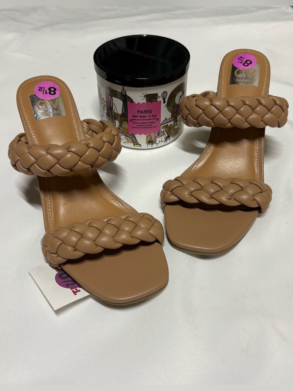 DV by Dolce Vita Braided Double-Strap Slide Sandals - Brown
